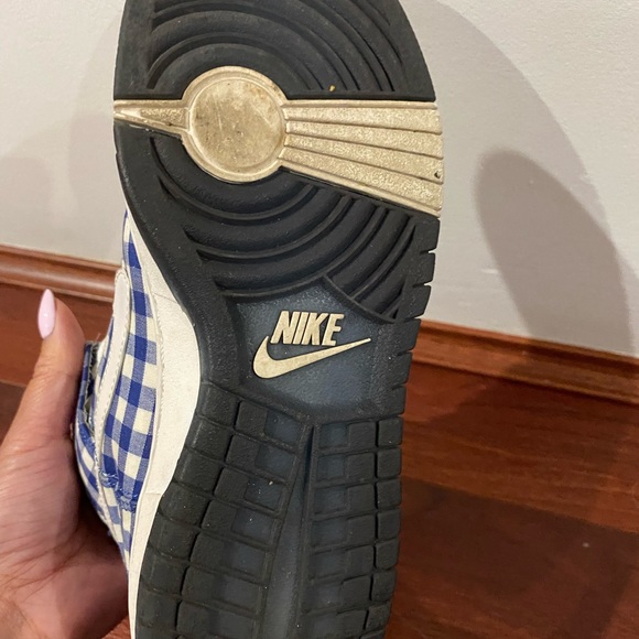 NIKE ‼️VINTAGE‼️DUNK HIGH SKINNY MIDNIGHT PLAID / Size 6 - Picture 7 of 10